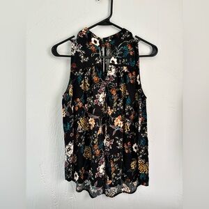 Sophie Rue Black Floral Tank Top